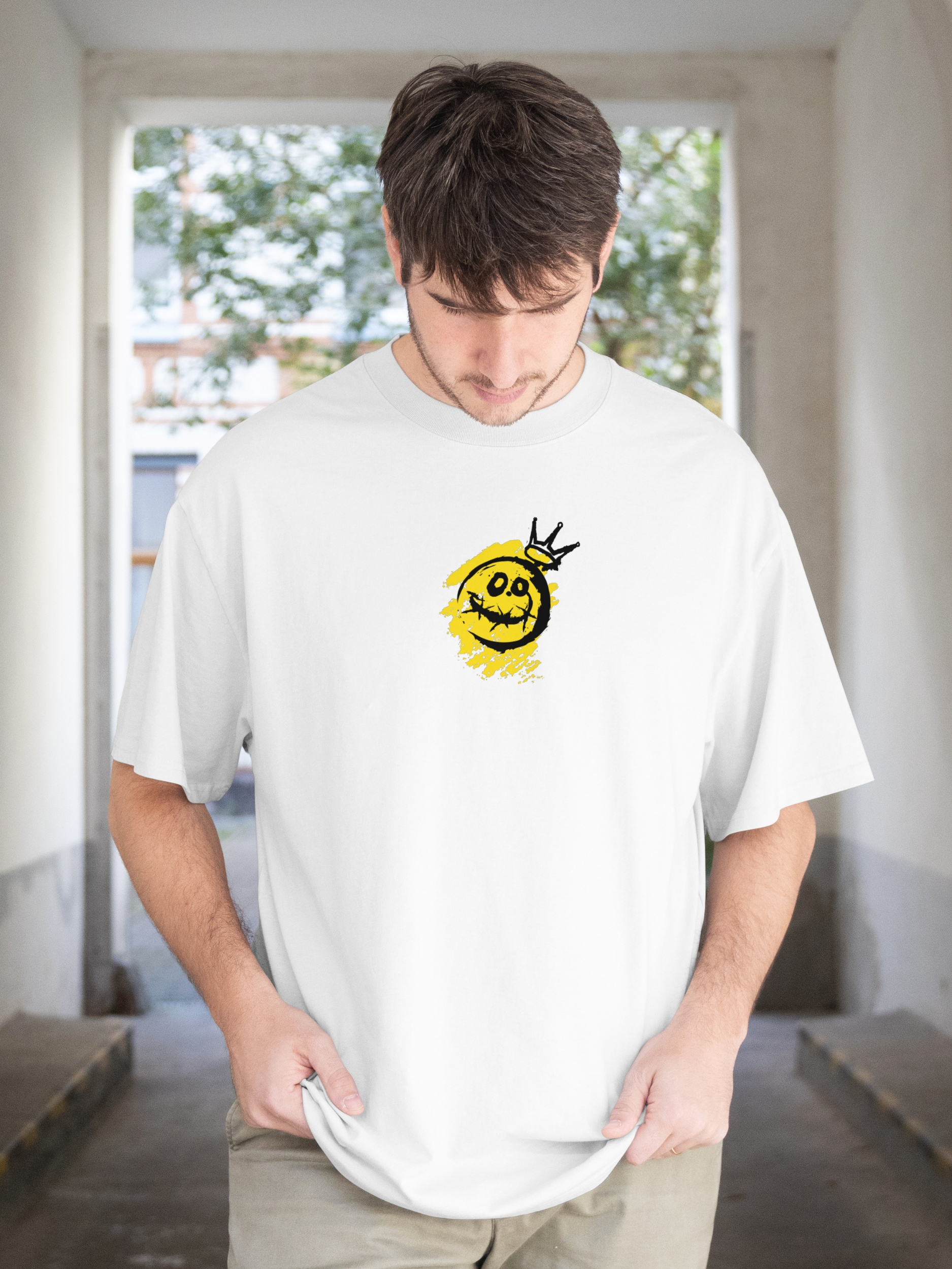 "Faux Smile, Real Style" Graphic T-Shirt | Seoul Streetwear Tee - Image 2
