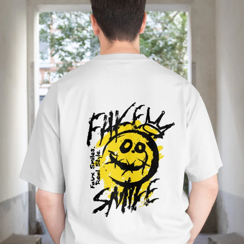 "Faux Smile, Real Style" Graphic T-Shirt | Seoul Streetwear Tee