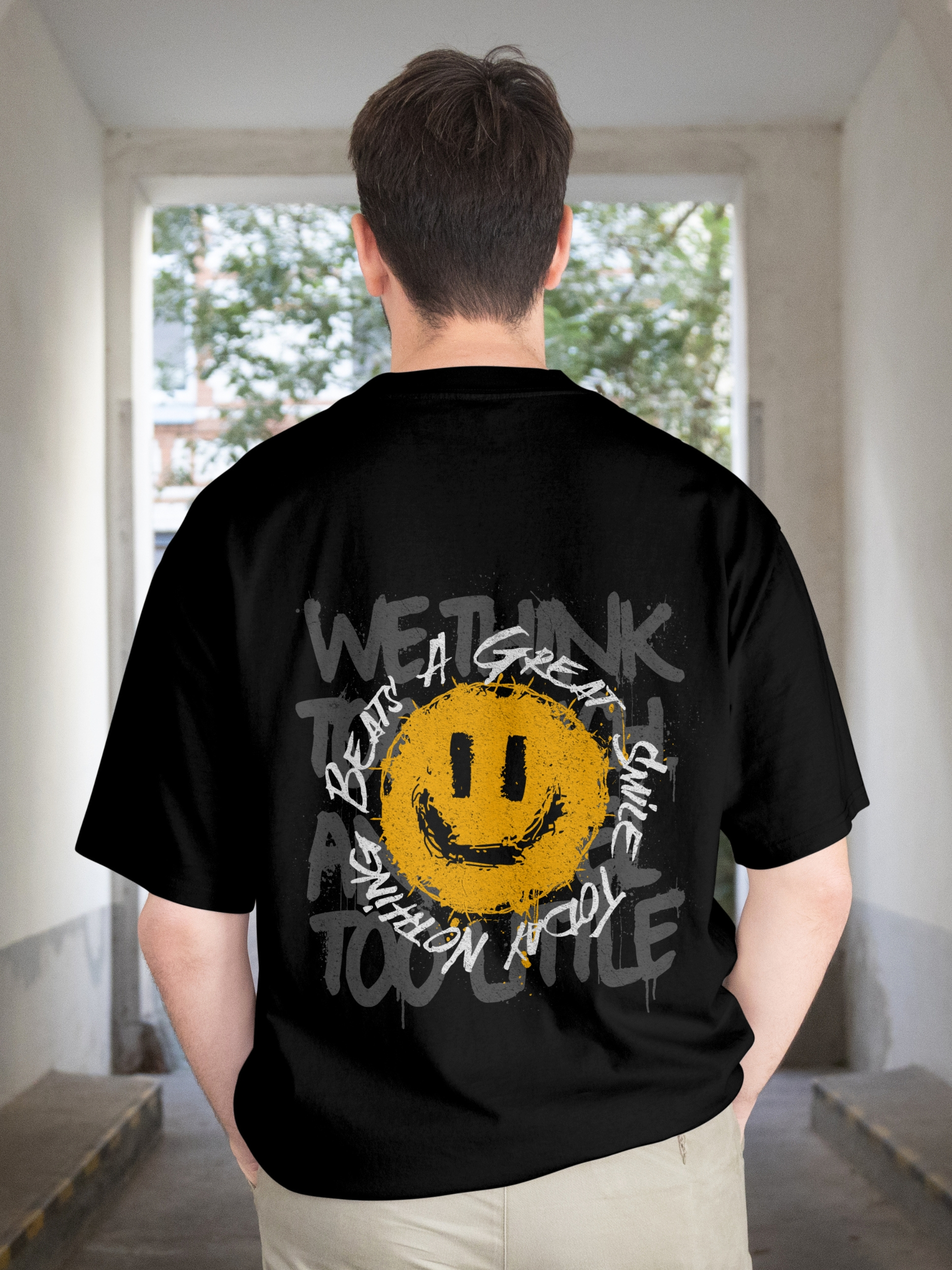 Graffiti Smiley Face T-Shirt | Street Art Print Tee